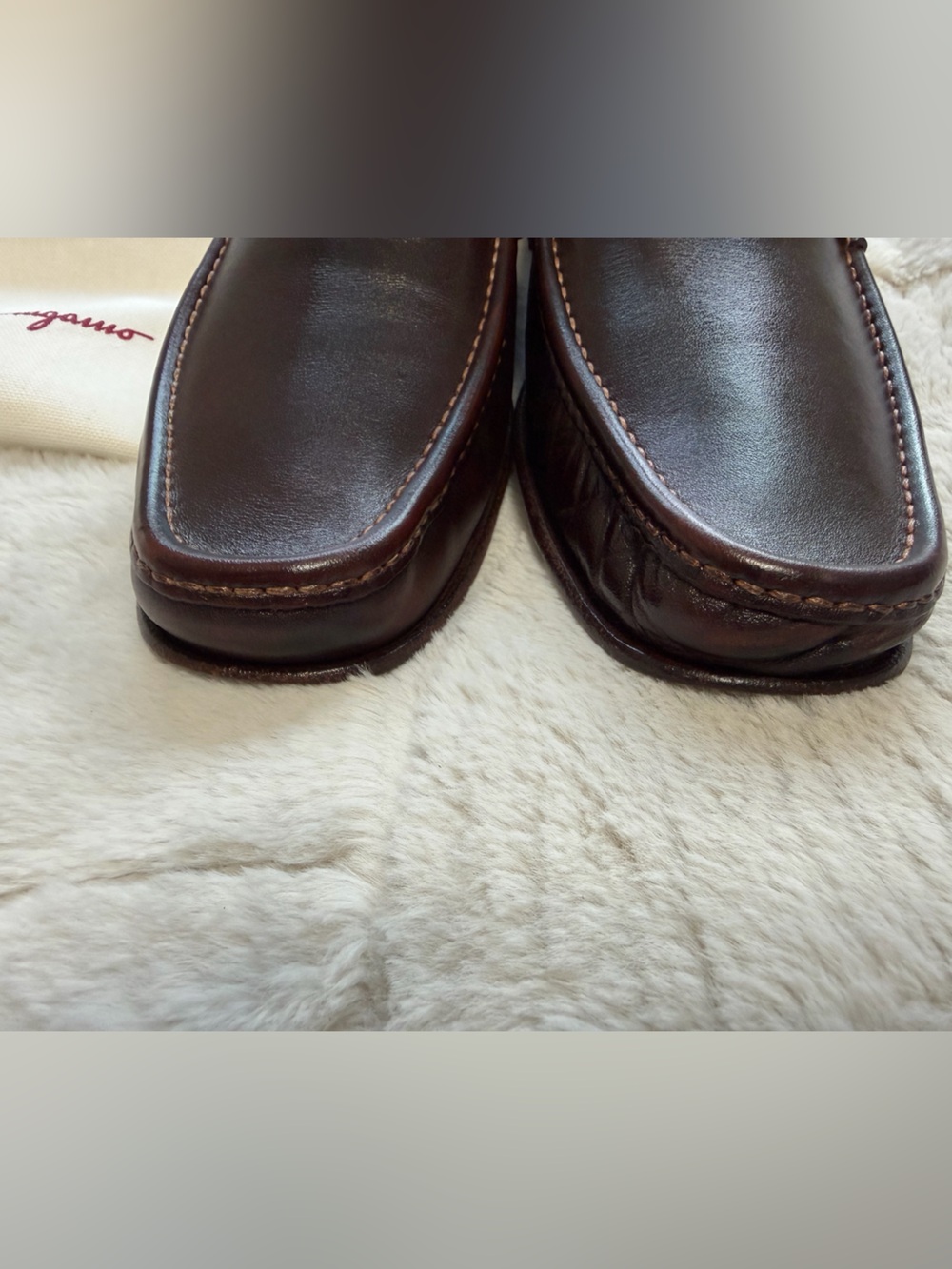 $990 Ferragamo Gancini Parigi Horsebit Brown Leather Loafers 9.5 10.5 - Picture 4 of 11
